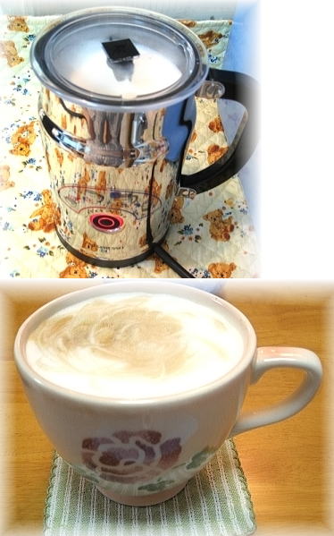 ネスプレッソのエアロチーノとそれで作ったカプチーノ 