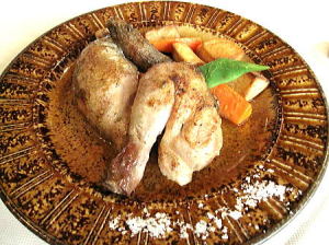 『レストラン　ピレネー』本日の暖炉料理；鶏肉