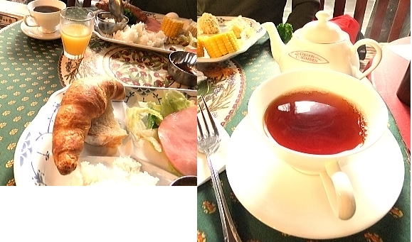 こだわりの紅茶や焼きたてのパンもありました